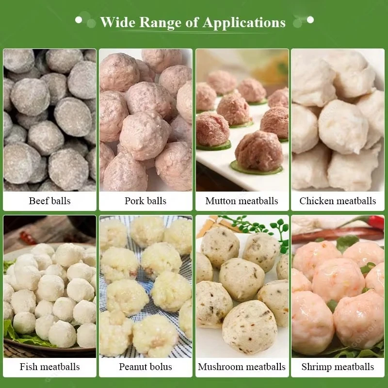 Meatball Former Customized Commercial Fishball Shrimp Vegetable Beef Meat Ball Foaming Boiling Making Line System Machine Set