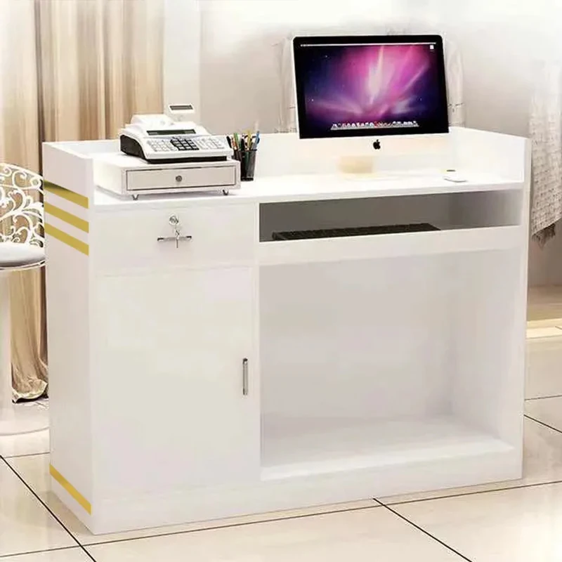 # Minimalist Modern Cashier Counter Bar Counter Compact Cash Register Cabinet For Clothing Store Front Desk Reception Desk