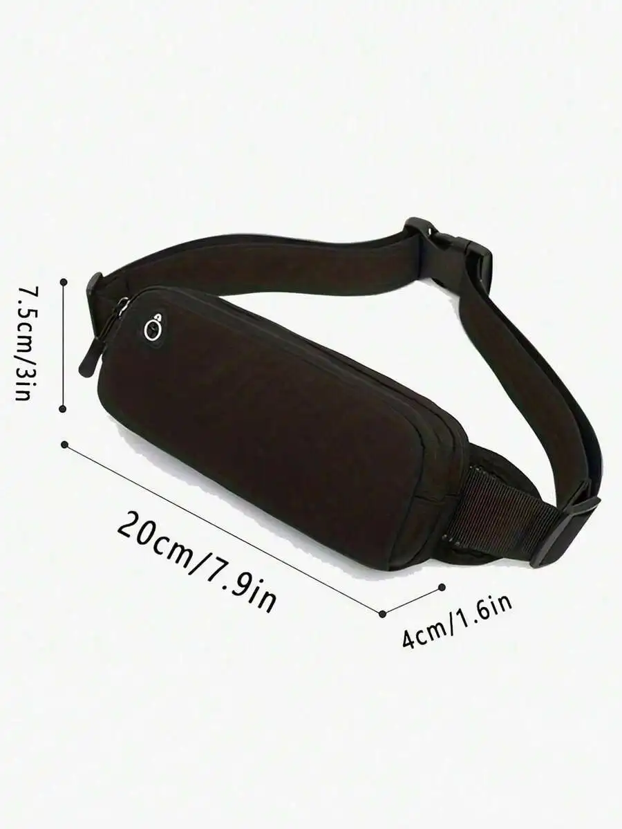 

Compact Dual-Zip Waist Pack For Running, Cycling, Hiking — Holds Phone, Headphones, Essentials, Lightweight & Adjustable