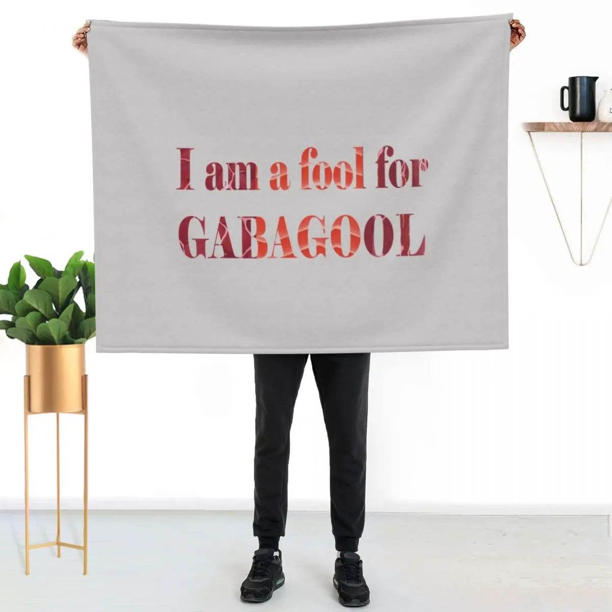 I am a fool for gabagool Gabagool Crewneck Short-Sleeve Unisex Throw Blanket Decoratives Flannels Cute Plaid Blankets