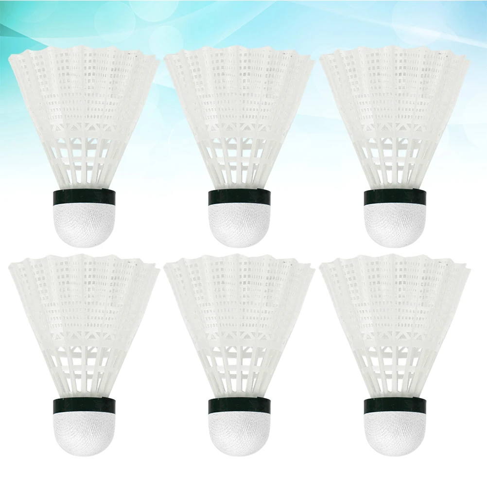 

6pcs Badminton Shuttlecocks Durable Stable Strong Resistance High Elasticity Long Lasting Outdoor Play Exercise Gift For