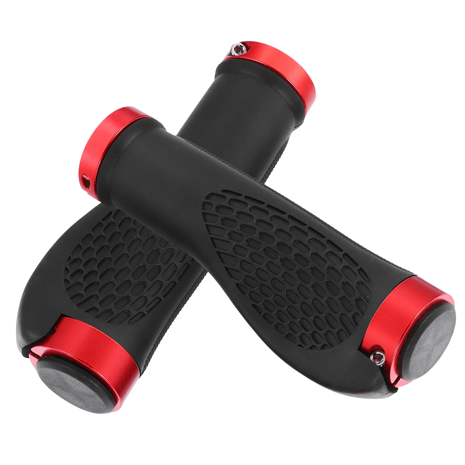 1Pair Bicycle Handlebar Grips Rubber Mountain Bike Handles Cover Non-Slip Shockproof Cycling Grip for Comfortable Ride Outdoor