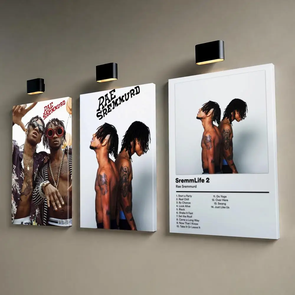 Singer R-Rae Sremmurd Framed Wall Painting Canvas Poster Wall Art HD Print Home Decor Room Decoration Artwork Gift Wood Frame