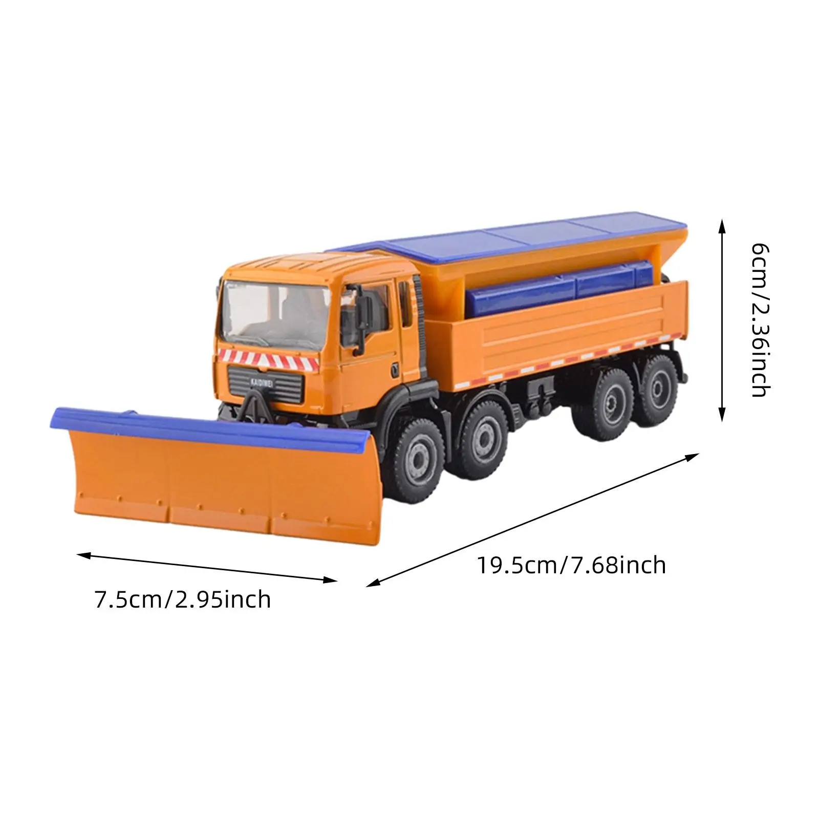 لعبة شاحنة محراث الثلج، هدايا العيد القابلة للجمع، نموذج Diecast، مركبة مصنوعة من خليط معدني #6