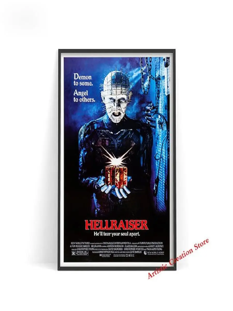 Classic Hellraiser Movie Poster  Supernatural Horror Film Canvas Print for Bedroom Wall Art Decor Perfect for Fans of British Ci