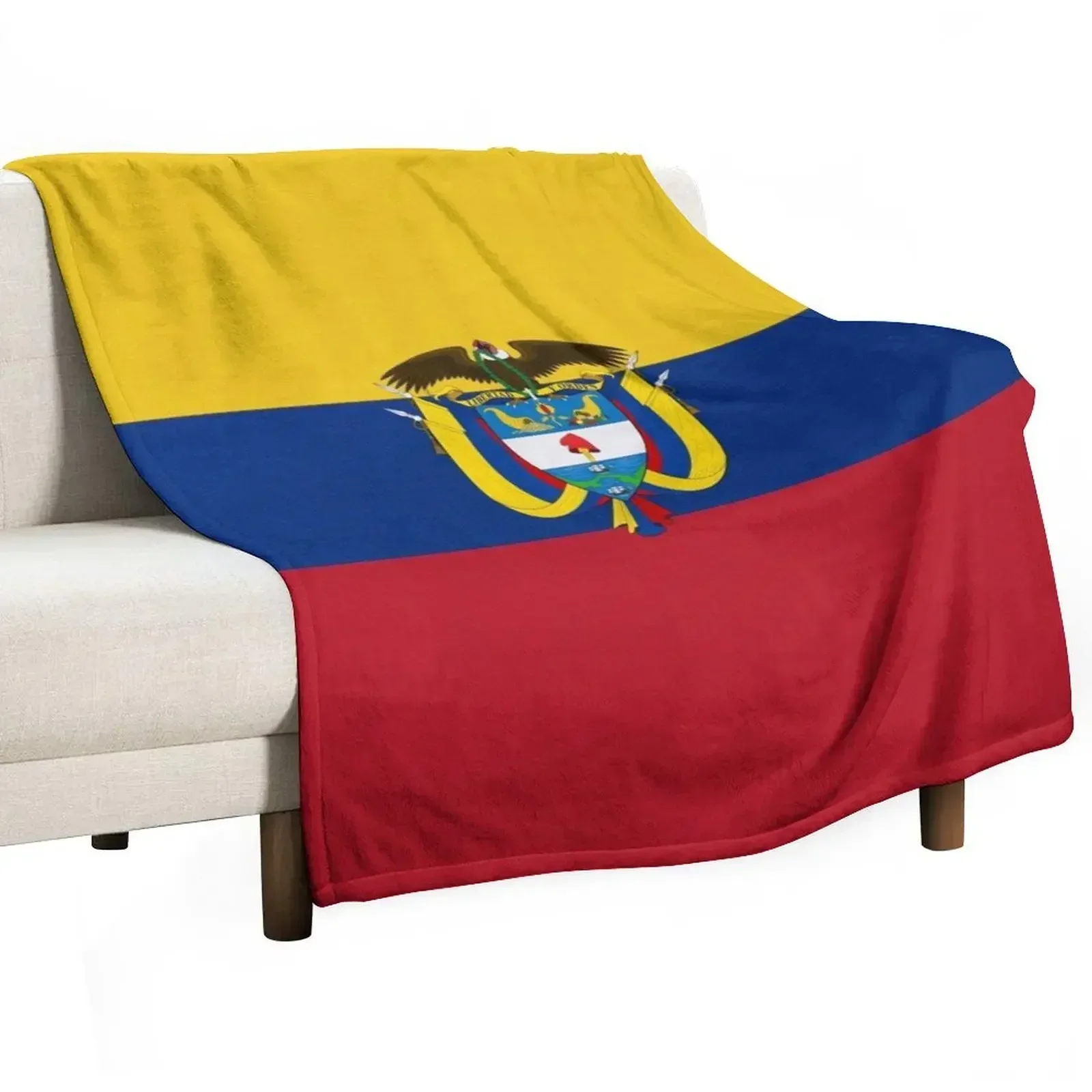 Flag of Colombia, Patriotic Gift Throw Blanket Personalized Gift funny gift Sofas Bed Fashionable bed plaid Tourist Blankets