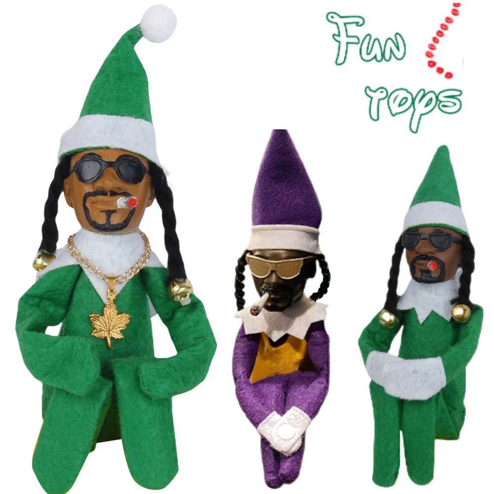 Popular DIY Xmas Black Elves Doll Toy Felt Resin Decorative Ornaments Snoop on A Stoop Peeking Into The Porch Christmas Elf Doll