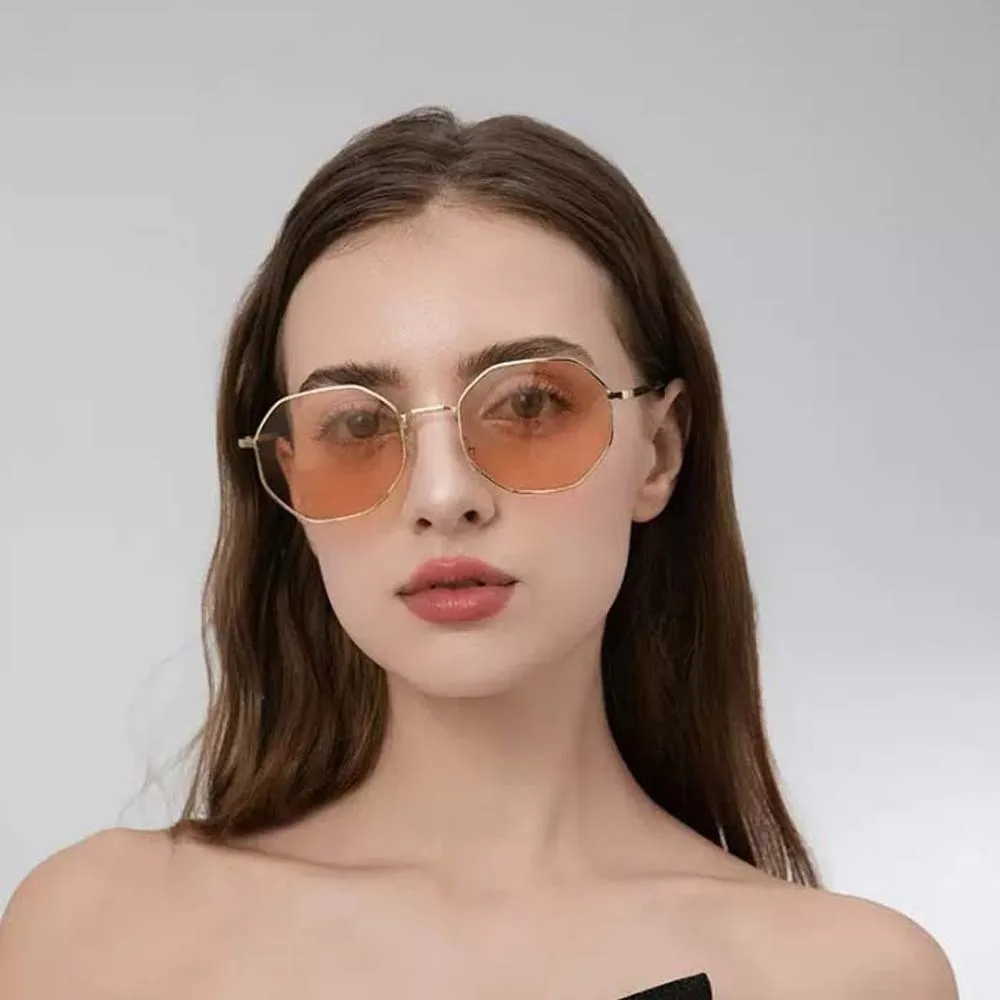 

PC Lightweight Retro Square Sunnies Gradient Alloy Unisex Polarized Sunglasses Waterproof HD Anti-UV Glasses Kids