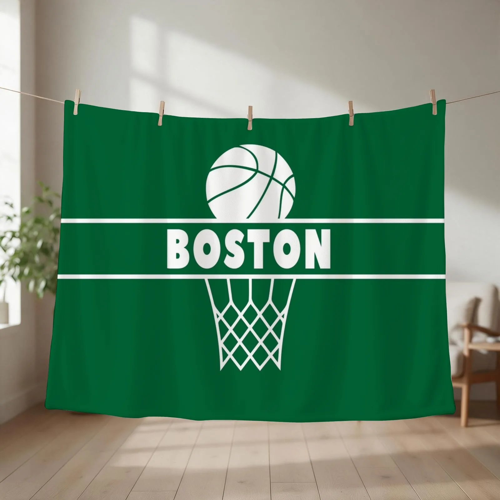Boston Throw Blanket couch cozy soft plush fuzzy picnic outdoor blanket
