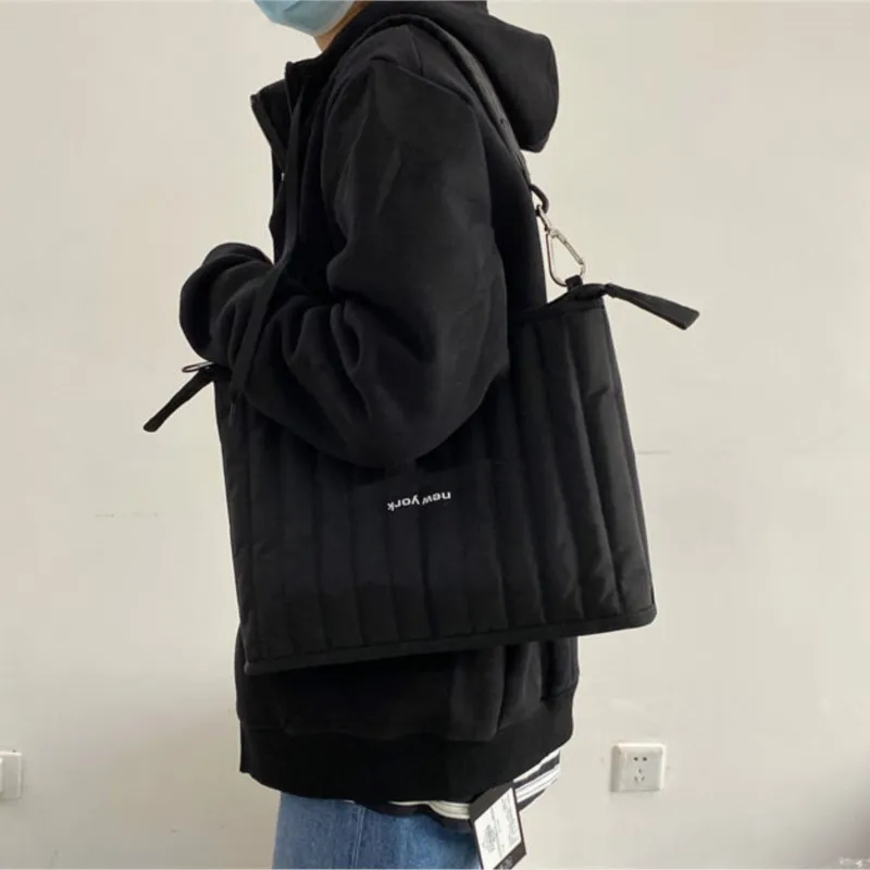 Ins Black Laptop Bag PC Case 12 13 13.3 14 Inch Cover Sleeve Portable Handbag Macbook Air Pro Redmi Mac Book Laptop Shoulder Bag