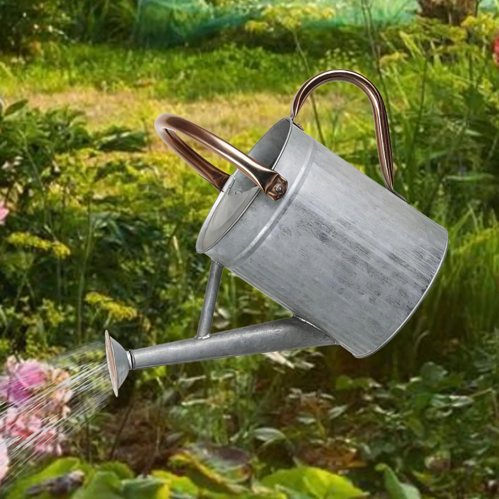 

Металлическая декоративная лейка с длинным носиком, большой емкости, для сада, теплиц, патио, бонсай, двора