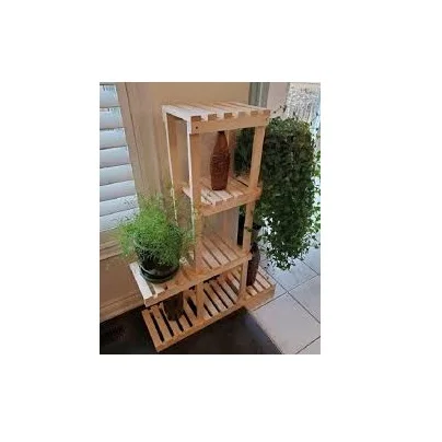 Support de plantes en bois à 3 niveaux T1, support de pots de fleurs multiples, présentoir de jardinière intérieure et extérieure pour la décoration de jardin