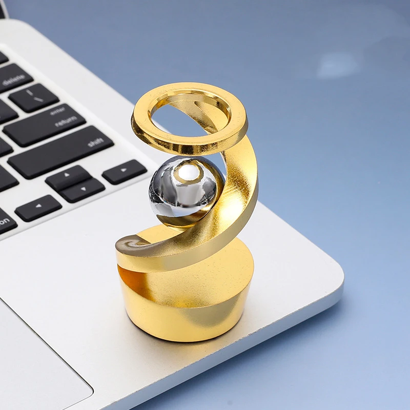 جيروسكوب دوار معدني معلق مع تأثير بصري أداة تركيز لتخفيف التوتر للبالغين والأطفال لعبة جيروسكوب تململ سبينر #4