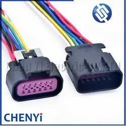 12 Pin/way Automobile waterproof connector Front Lamp Headlight Wire harness plug 15326849 15326854 For Roewe I5 MG5 MG 5