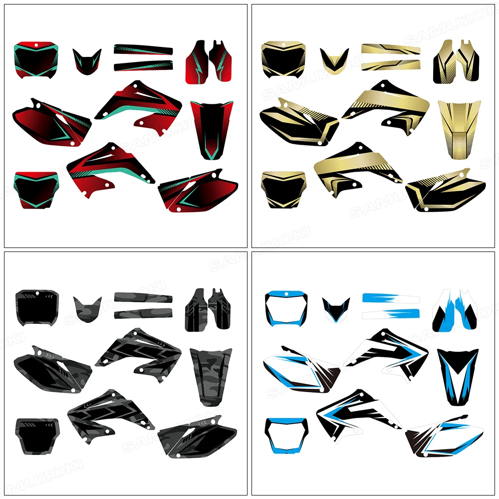 

Thickened Full Graphics Decals Stickers Kit Motorcycle Background Fit for HONDA CR125 CR250 CR 125 250 2002-2012