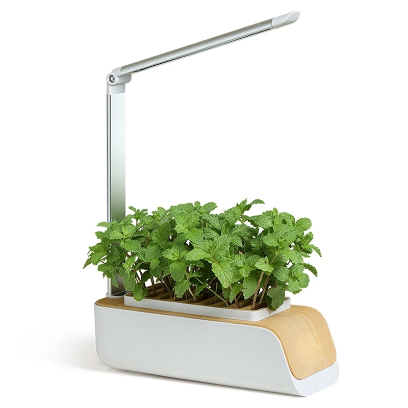 Hydroponics Growing Family Farm Nursery Tray Pot Indoor Herb LED Grow Light Automatic Timer Smart Garden Planter