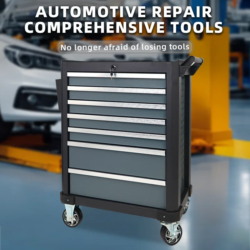 Karjoys tool trolley 7 drawers workshop auto repair and maintenance tool trolley with tool