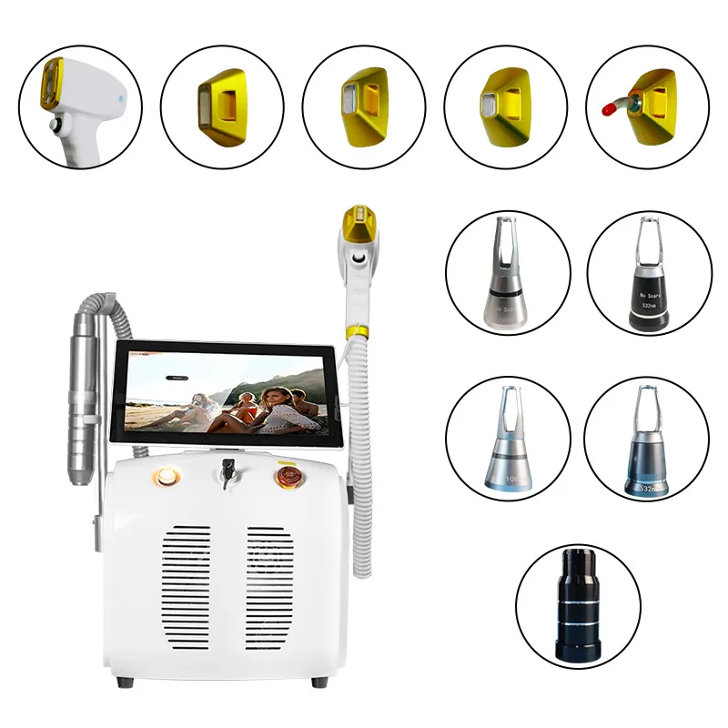 ADG 1600W 808 Diode Laser Hair Removal 2 in 1  Carbon Peeling PicosecondLaser Tattoo Removal Beauty Salon Clinic Machine