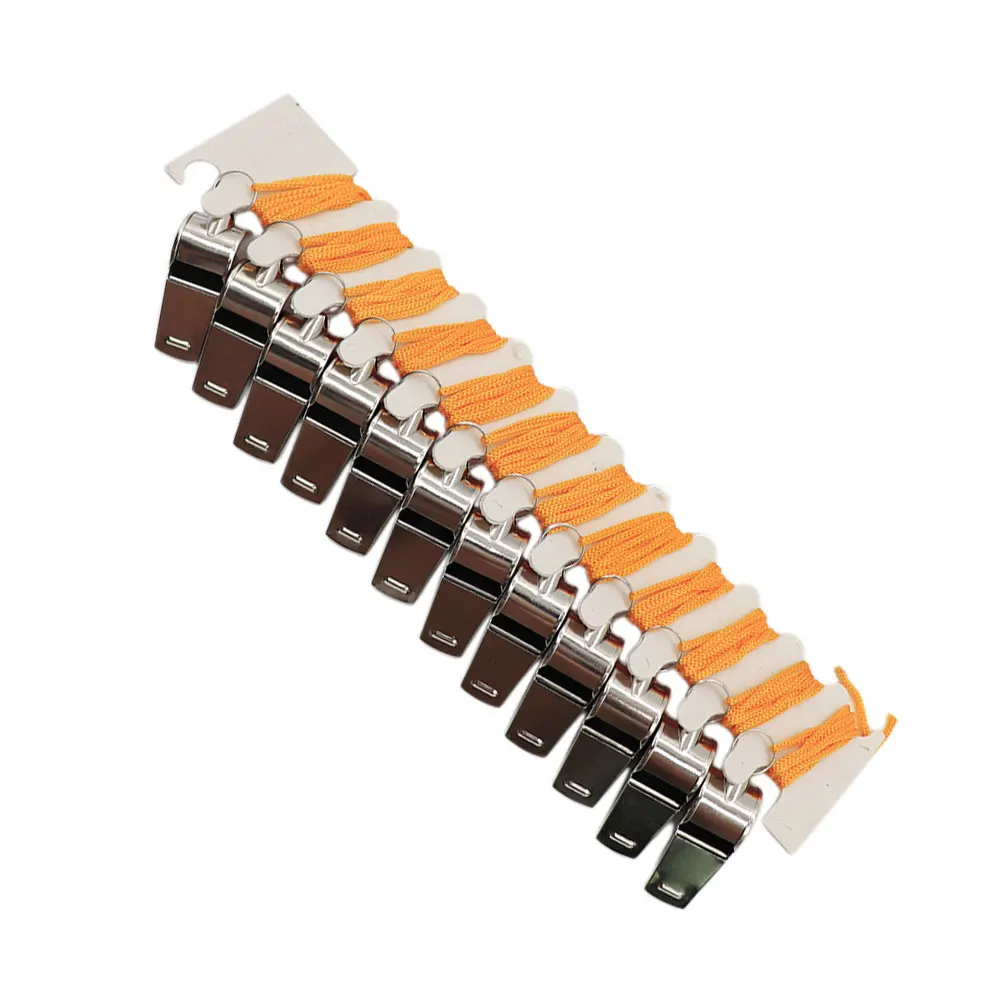 

12Pcs Whistles Steel Metal Durable Lightweight EcoFriendly Judge Party Supplies Accessories Silver