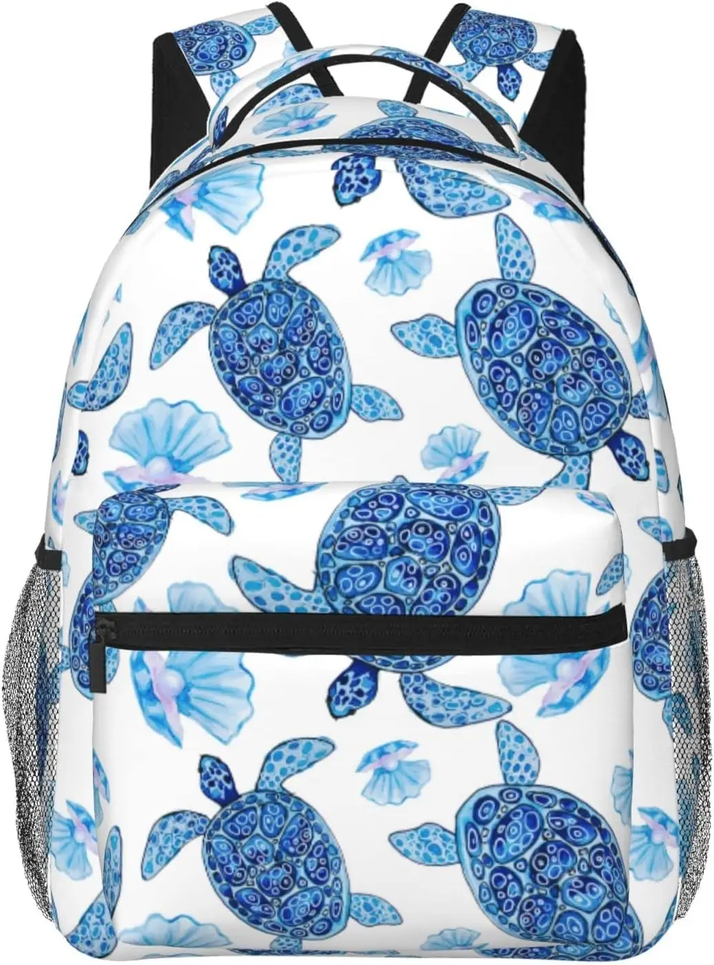 Blue Turtle Shell Pearl Lightweight Laptop Backpack for Women Men College Bookbag Casual Daypack Travel Bag