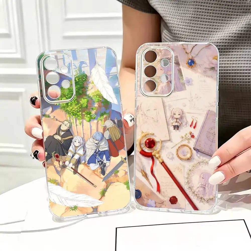Millennium-old Elf Fantasy mage F-Frieren  Stand Phone Case Transparent TPU For Samsung S25,24,23,22,21,10,9,Ultra,Plus