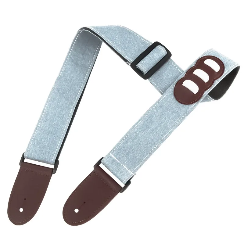 Shoulder Strap Suitable for Wooden Guitar, Electric Guitar, Cotton Denim, Foreign Trade, New Product