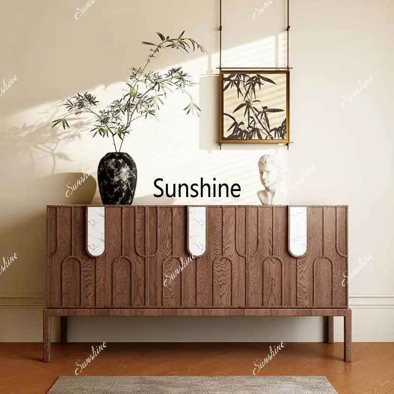 

Medieval style dining side tea Nordic living room storage New Chinese-style entrance cabinet