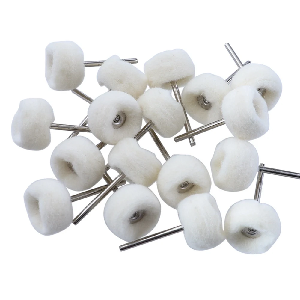 1/5/10Pcs Felt Grinding Sanding Head Abrasive Buffing Wheel 3mm Shank Cotton Thread Polishing mini Brush for Dremel Dril Jade