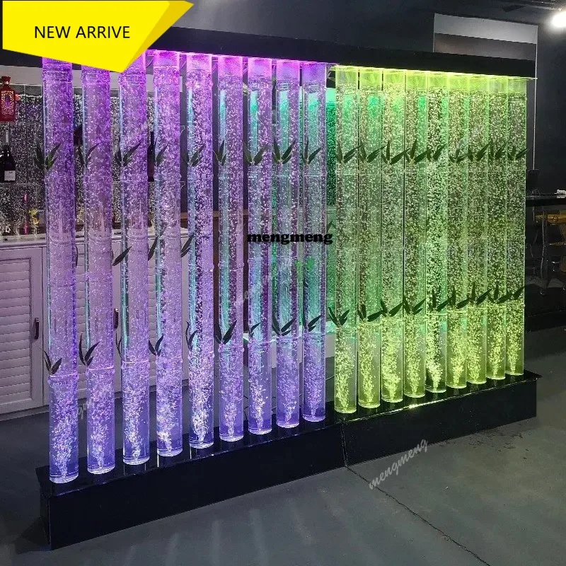 M138 Customization.Home Room Decoration LED Glowing Aquarium Water Bubble Column Wall Lamp Room Divider Screen