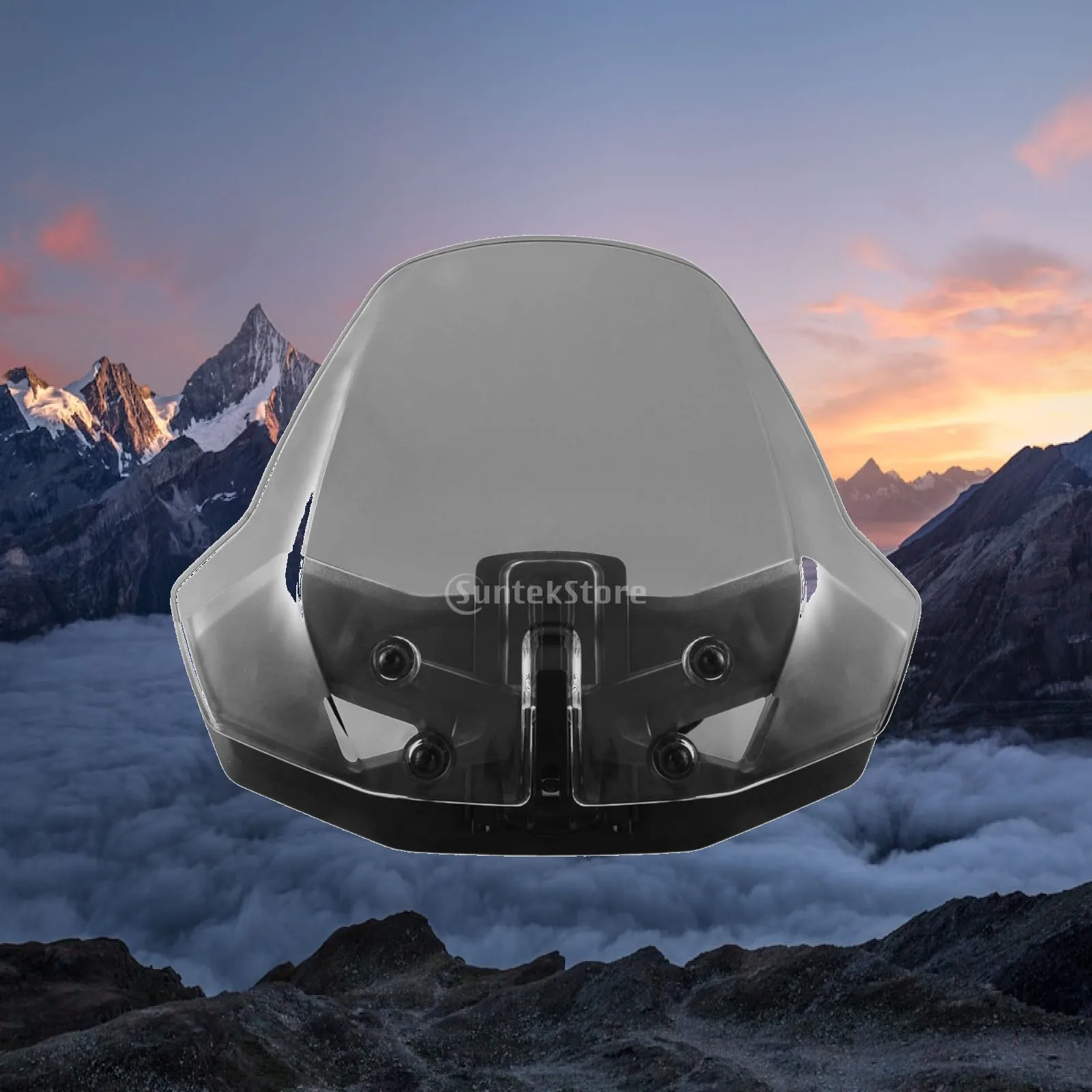 Adjustable Windshield Polycarbonate Windshield with Mounting Base Motorcycle Accessory Long-Lasting for Motorcyclists