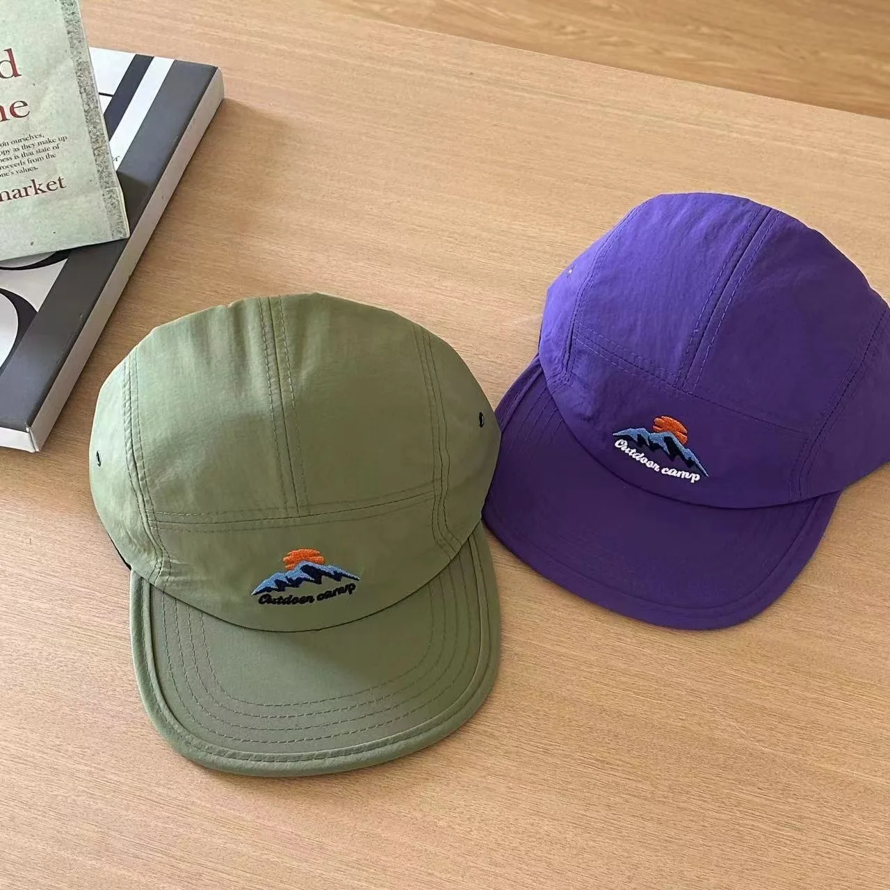 Outdoor Wind Flat Brim Lightweight Flat Brim Quick-Drying Baseball Cap Sun Hat Trendy Men and Women