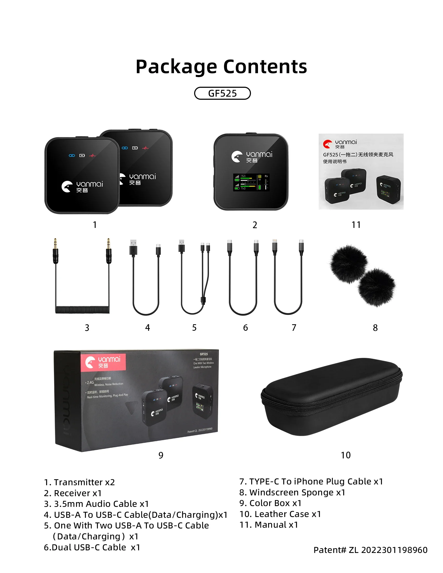 YYHC-Mobile Profissional 2.4G portátil Mini lapela colar clipe microfone sem fio para câmera gravação de vídeo