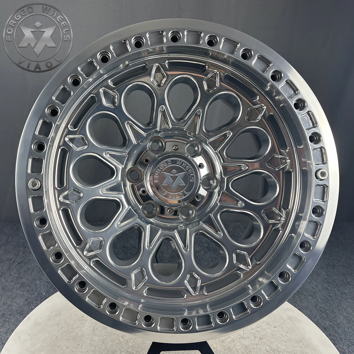 

Viaol Polishing Off-Road Forged Aluminum 6061 Alloy 6-Hole ET25 Bright Finish Replacement Wheels SUV for F150 F250 F350 Cruiser