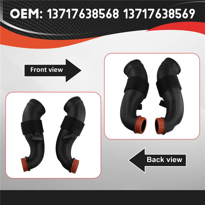 

Stable-For BMW F15 F16 X5 X6 2013-2019 Car Engine Air Intake Hose 13717638569 13717638568