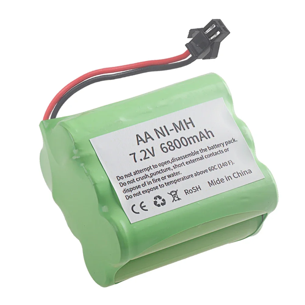 1/2/3/5PCS ( SM-2P Plug ) 7.2V 6800mAh NiMH Battery For Rc toys Car Boat Tanks Trains Robot Parts AA 7.2v Rechargeable Battery