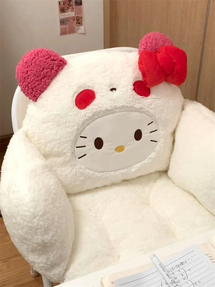 Sanrio Hello Kitty Thickened Sitting Cushion Comfortable Kuromi My Melody Cinnamoroll Pochacco Seat Cushion For Chair Girl Gift