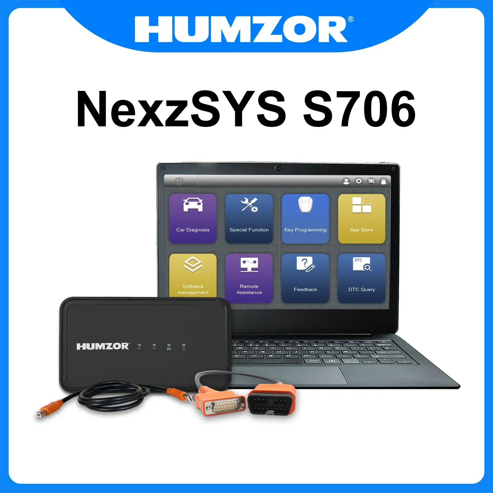 Full System Diagnostic Tools Humzor NS706 2.4G WiFi OBD2 Scanner For Windows