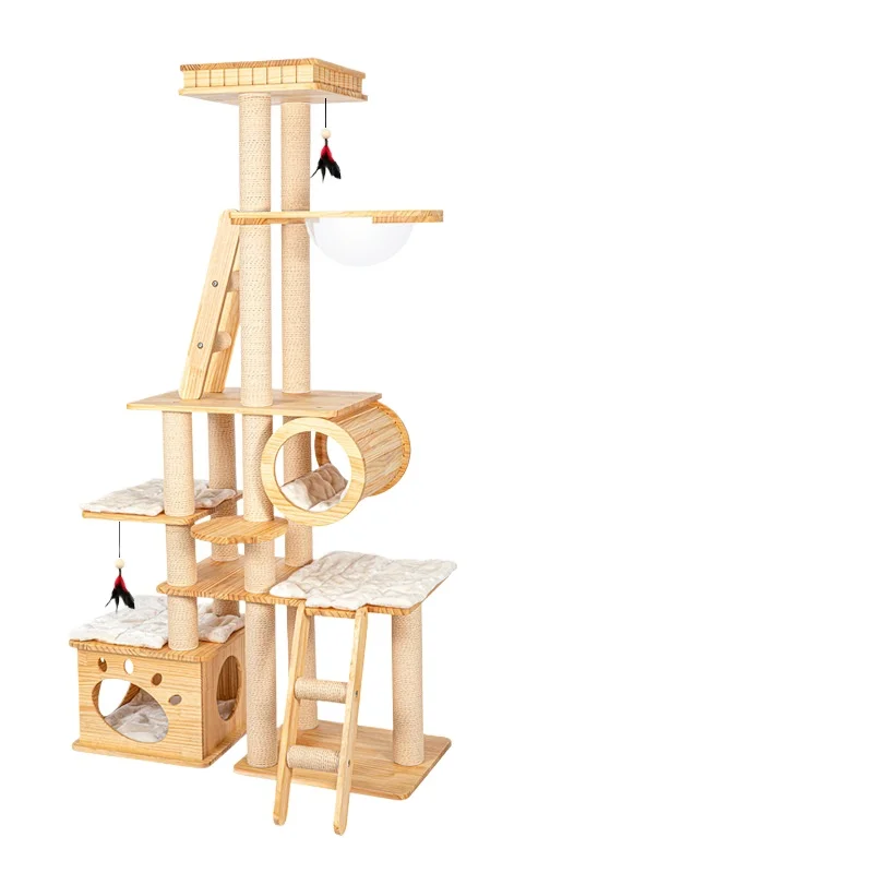 Cat climbing frame, ct nest, ree integration,  toys, imported solid wood  products