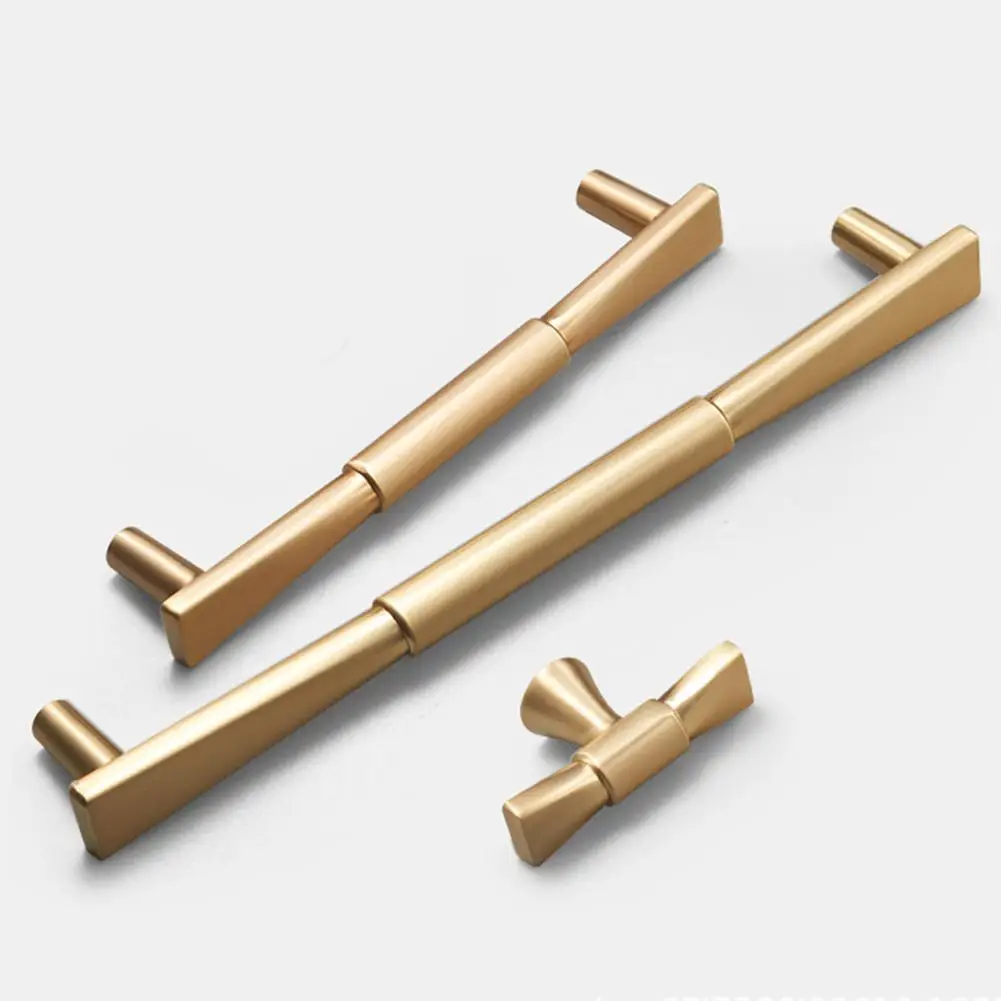 تجديد المنزل مقابض الخزانة الذهبية أجهزة المطبخ الفاخرة مقابض الأدراج متعددة الاستخدامات للأثاث كما هو موضح سهلة التركيب