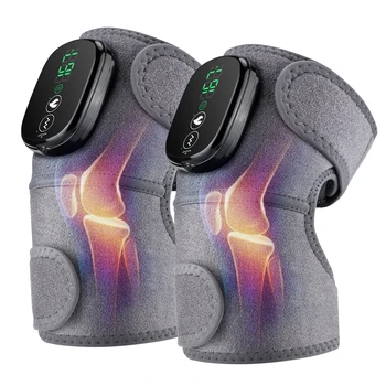 1/2PCS 3 in 1 Heated Vibration Knee Massager with 5000mAh Electric Shoulder Elbow Heating…