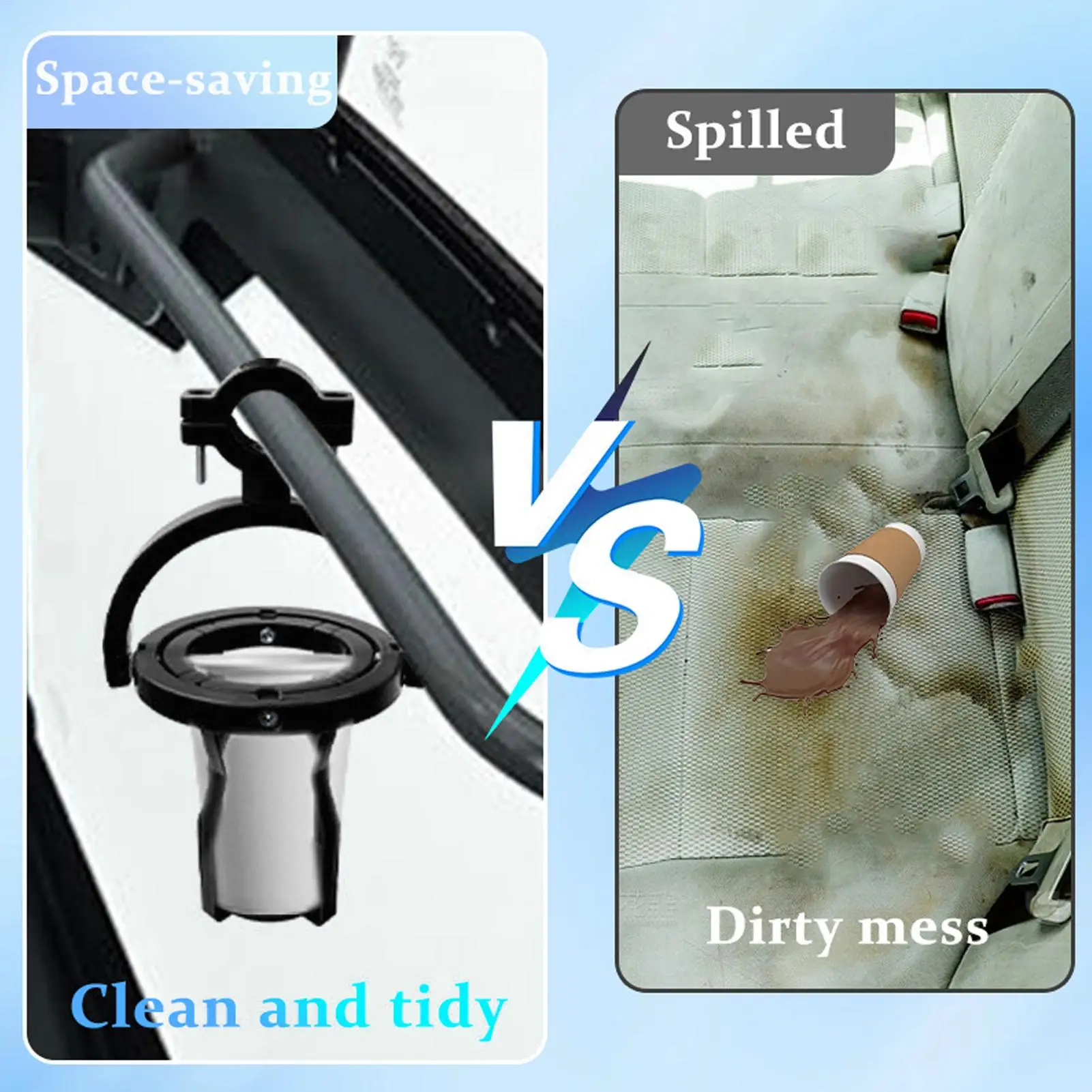 

Gyro Shape Self-Leveling Cup Holder Anti-Spill Water Bottle Cage for Tractor Bike Motorcycle Bus Driver Boat Truck Outdoors
