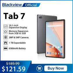 [World Premiere] Blackview Tab 7 Tablet 10.1 Inch 1280X800 Android 11 6580mAh 3GB 32GB 4G WIFI LTE Tablets Kindle Ebook Type-C