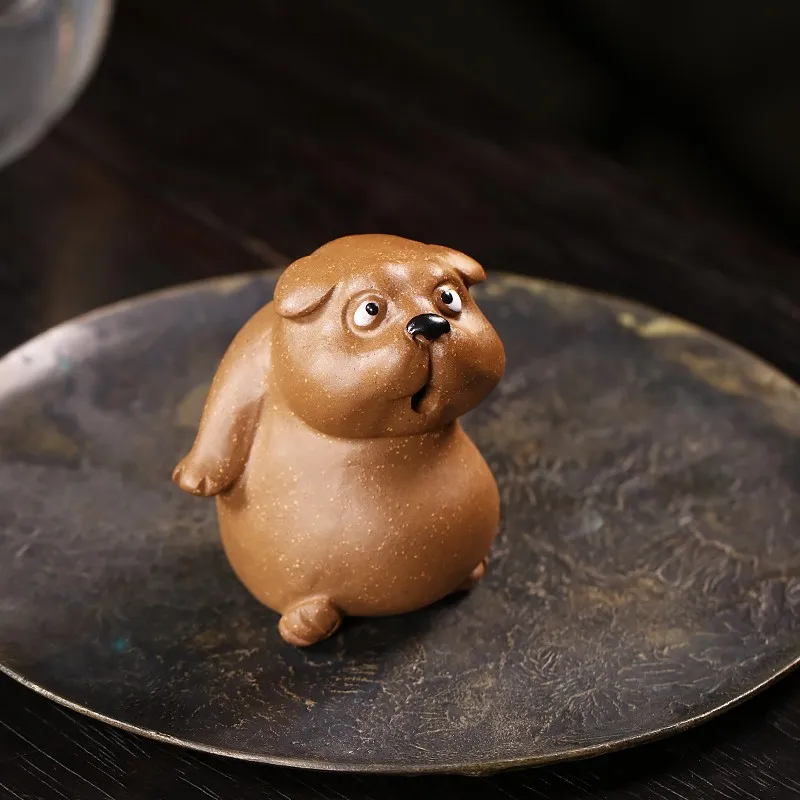 

Zanghutianxia Purplue Sand Tea Pet Boutique Supportable Tea Tray Chinese Zodiac Decoration Tea Utensils Tea Table Decoration Pup