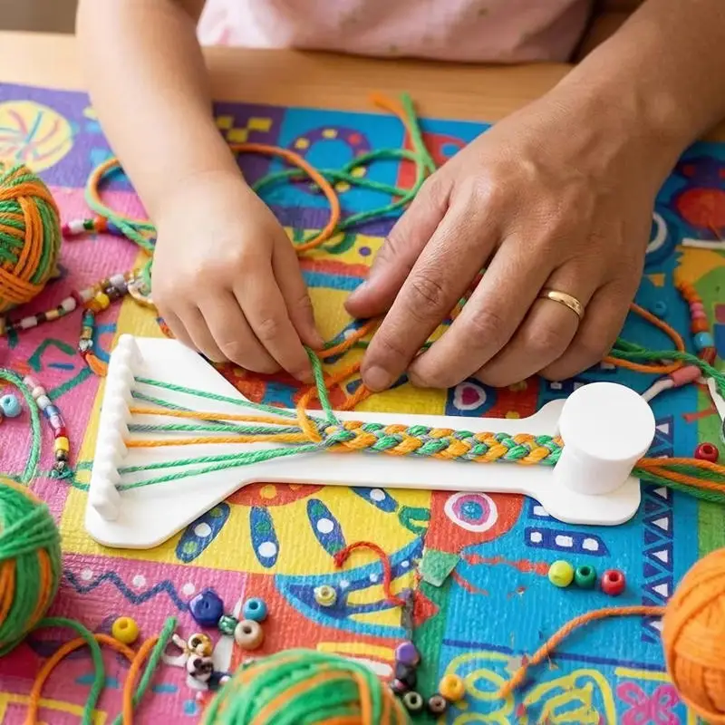 

Практичный 3D-принтер для плетения из веревки, мини-станок для рукоделия, пластиковый регулируемый инструмент для плетения, игрушка для изготовления браслетов