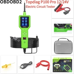 Escáner P100 Pro para coche y camión, probador de circuito eléctrico de 12V/24V, probador de batería automotriz PK PS100 TopDiag, novedad