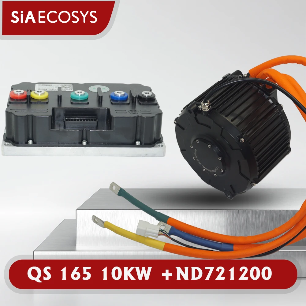 QS Motors 165 10000W Hall Mid Drive Electric Motorcycle PMSM Motor With ND721200 Controller Kits Electric Scooter