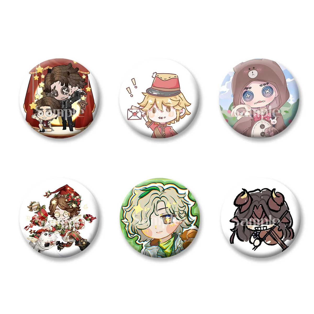 

The Fifth Personality Terror Anime Cartoon Flash Badge Keychains Makeup Mirror Fridge Magnet ACG Goods Game Peripherals Toy Gift