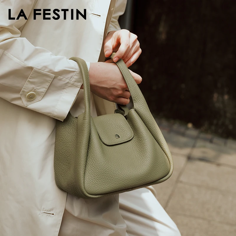 LA FESTIN Original Marke Frauen Tasche 2024, Neue Handtasche Große Kapazität Taschen Leder Tasche Designer Luxus Tasche Schulter Tasche Umhängetasche