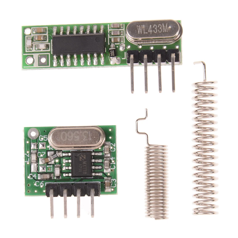 Receptor y módulo transmisor de RF superheterodino para Arduino, Kit de bricolaje de módulo inalámbrico de 433 Mhz, Control remoto, 1 unidad, 433 Mhz