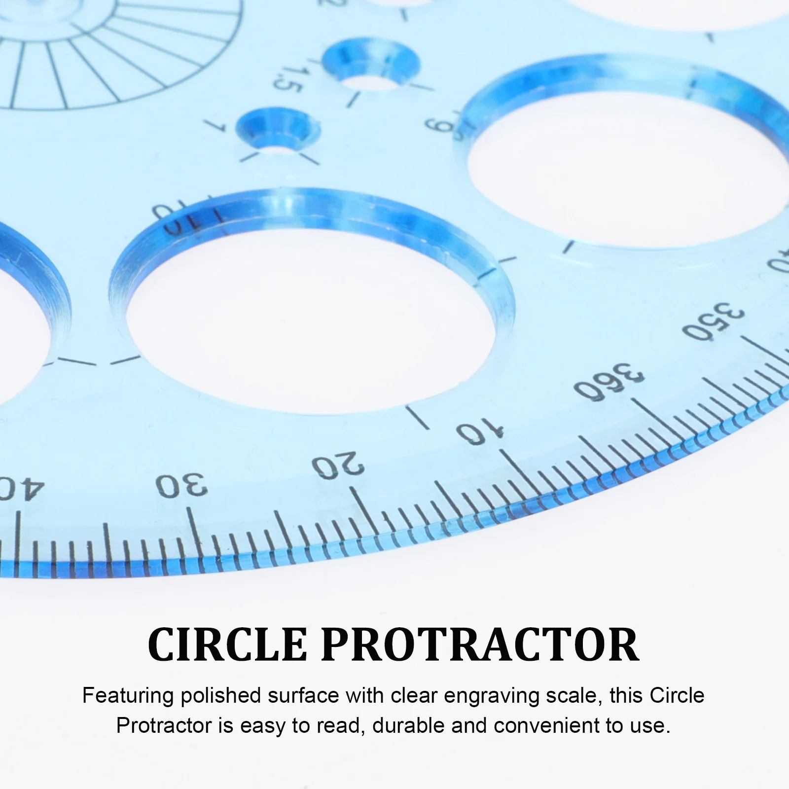 3Pcs 360 Degree Circle Protractor High Precision Measuring Ruler for Students Drafting Geometry School Teaching Aid